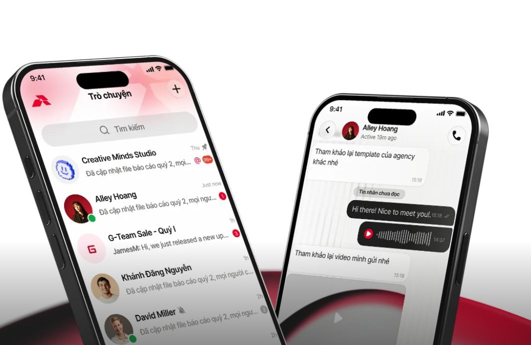 Secure messaging app on two phones